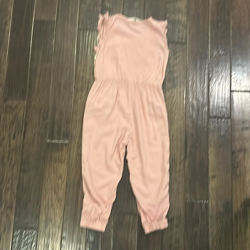 H&M Girls Pink Rose Gold Sequin Jumpsuit Size 2-3Y